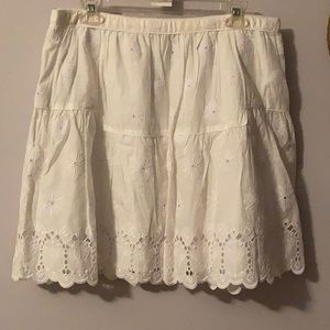 Diane Von Furstenberg “Sadie”  white eyelet skirt
